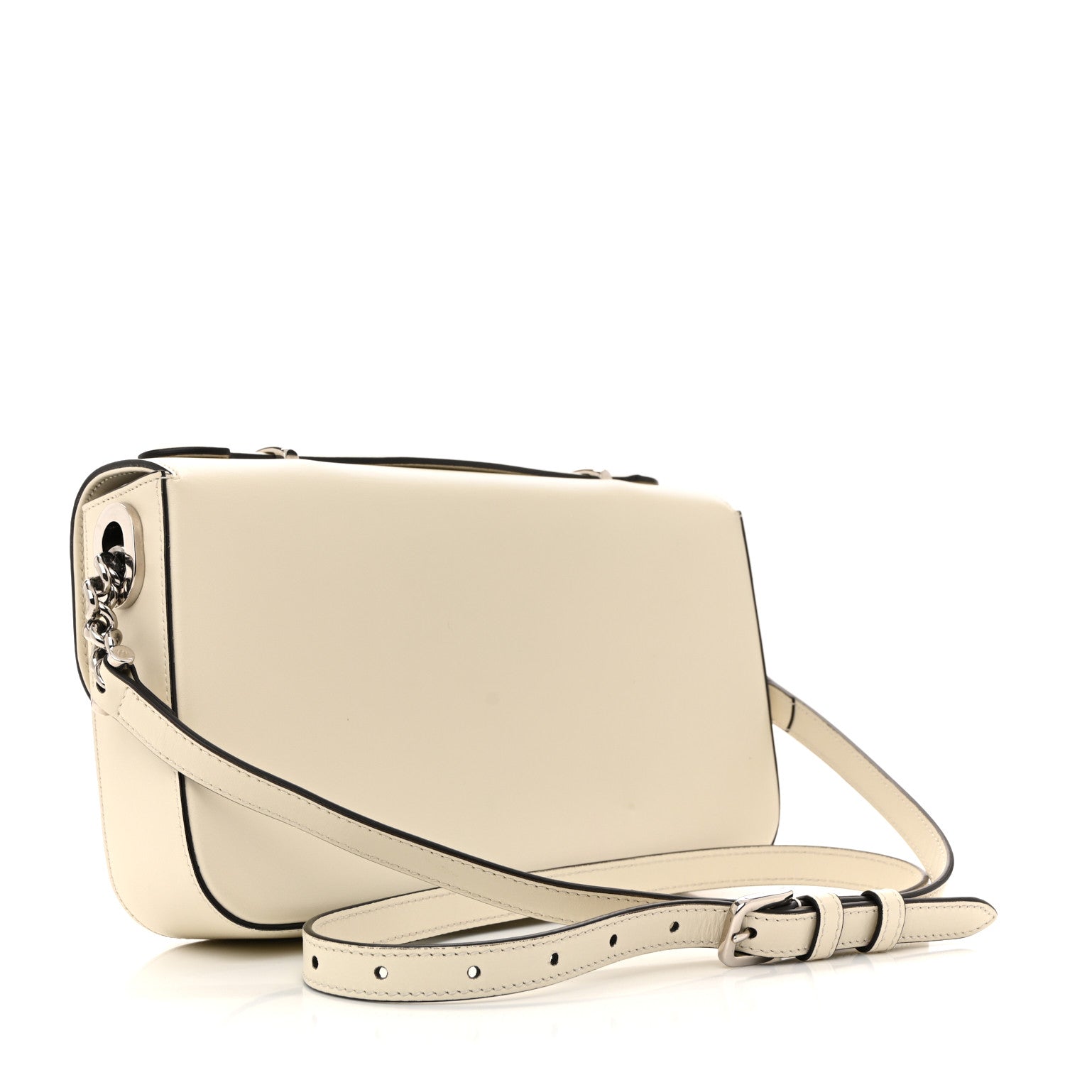 Gucci Senna Calfskin Petite GG Top Handle Shoulder Bag Mystic White