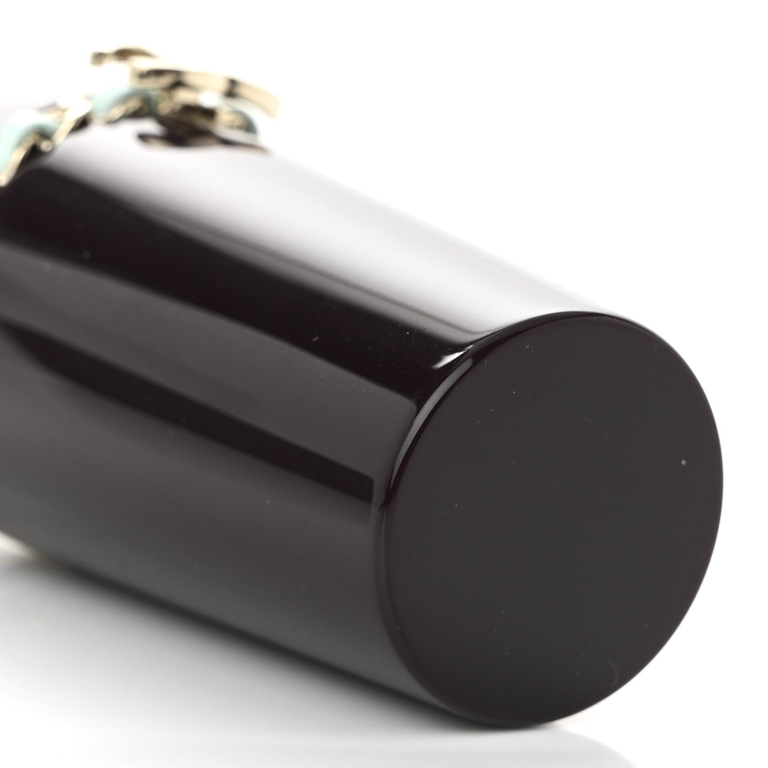 Chanel Lucite Lipstick Case On Chain Burgundy Blue