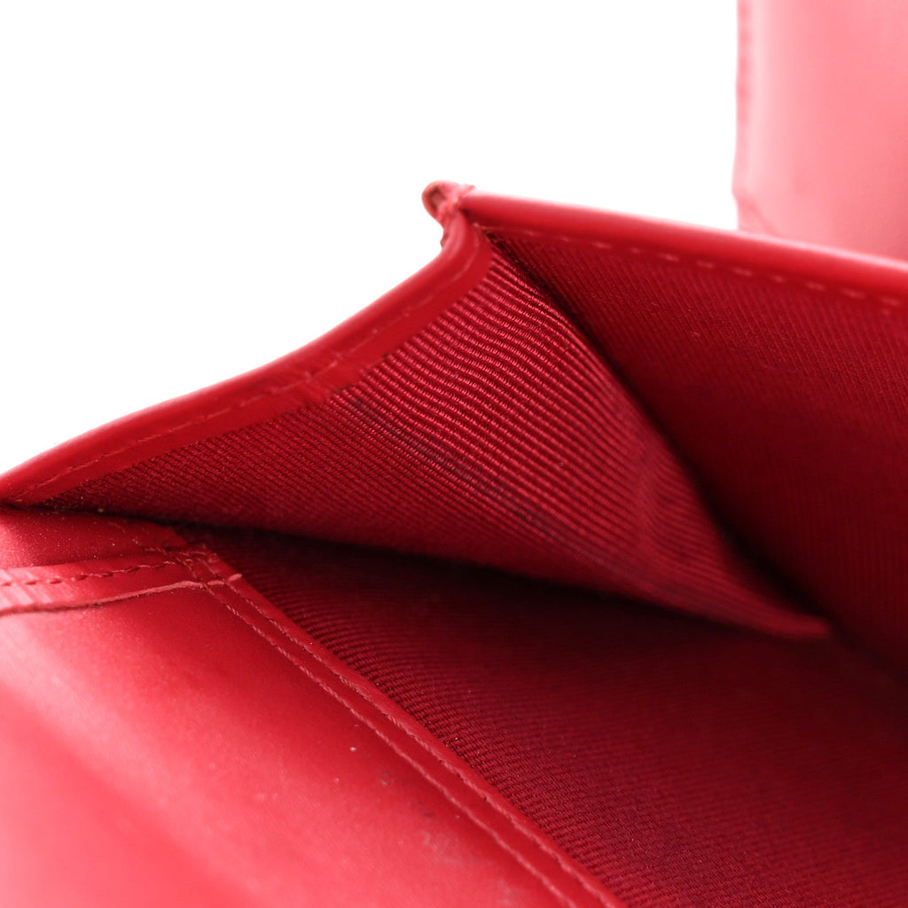 Caviar Quilted Large Flap Wallet Red