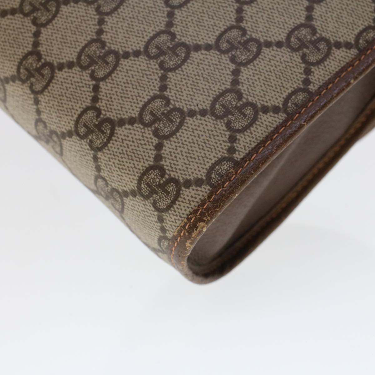 GUCCI GG Canvas Web Sherry Line Clutch Bag Beige Red Green 156.01.030  44751