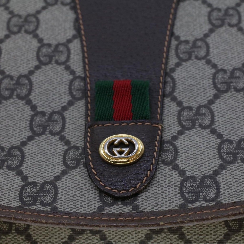 GUCCI GG Canvas Web Sherry Line Clutch Bag Beige Red Green 156.01.030  44751