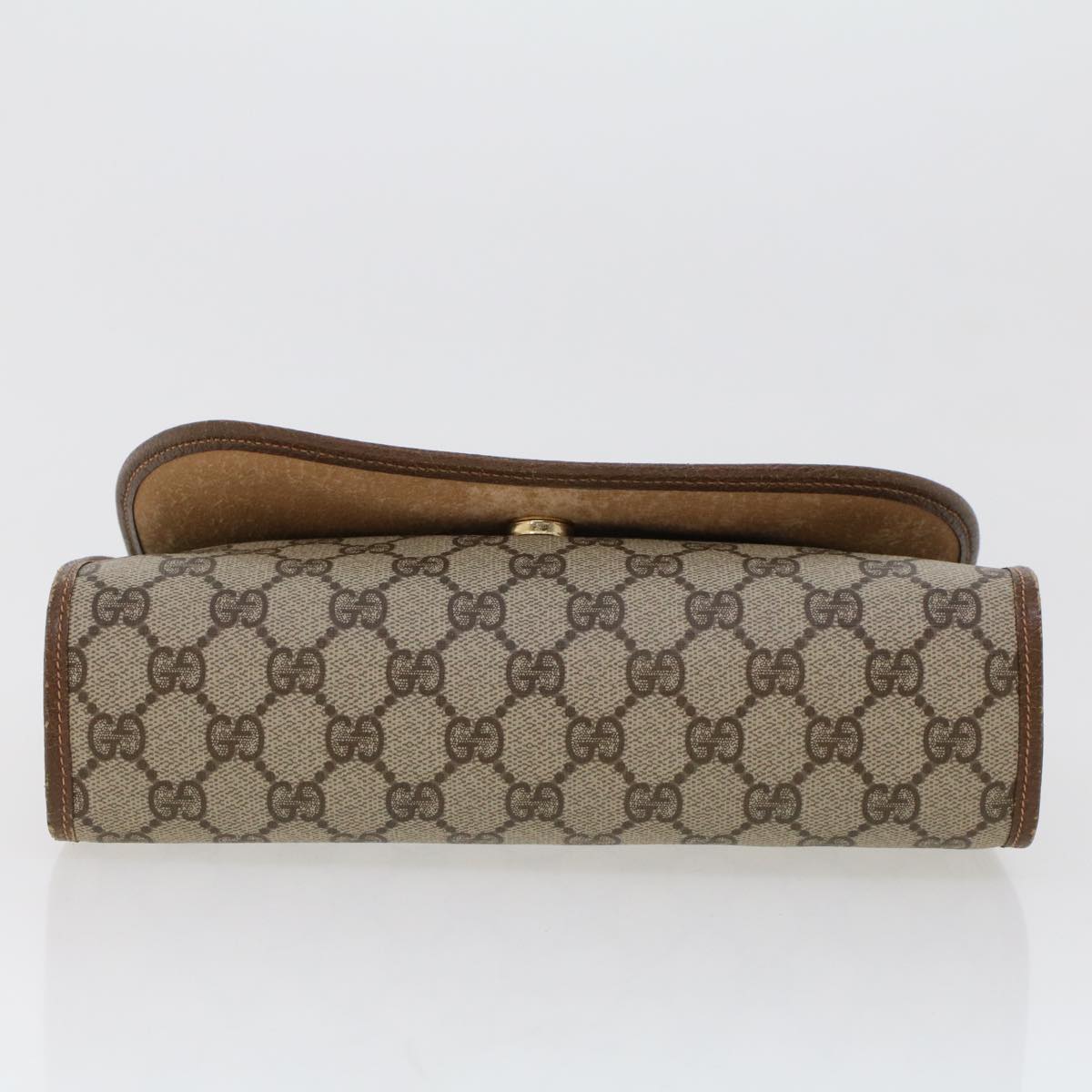 GUCCI GG Canvas Web Sherry Line Clutch Bag Beige Red Green 156.01.030  44751