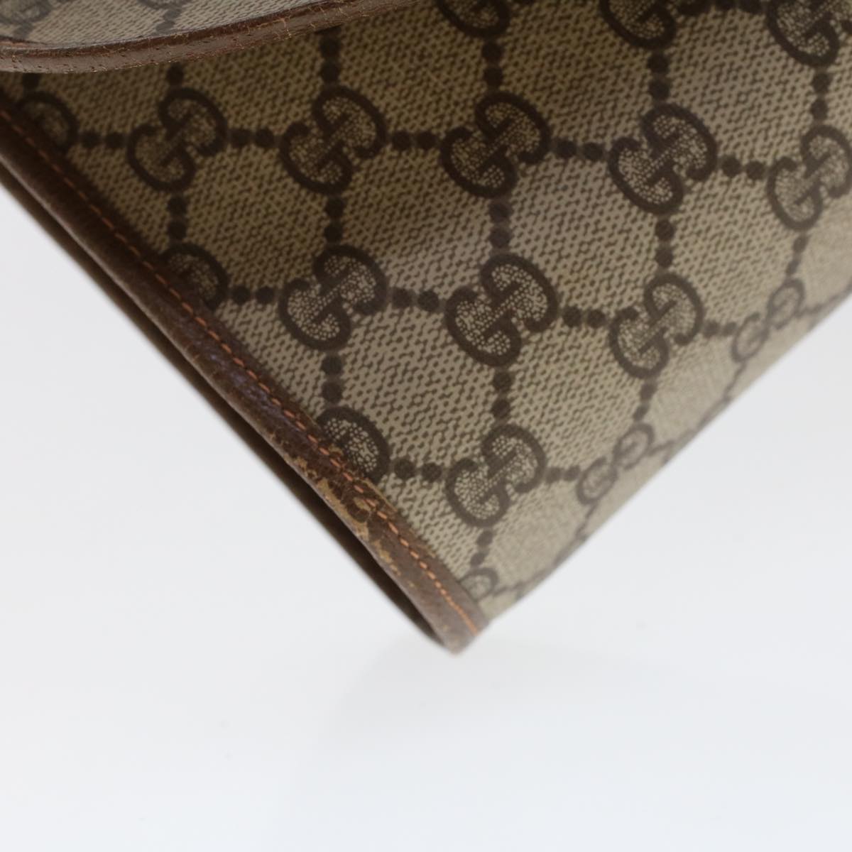 GUCCI GG Canvas Web Sherry Line Clutch Bag Beige Red Green 156.01.030  44751