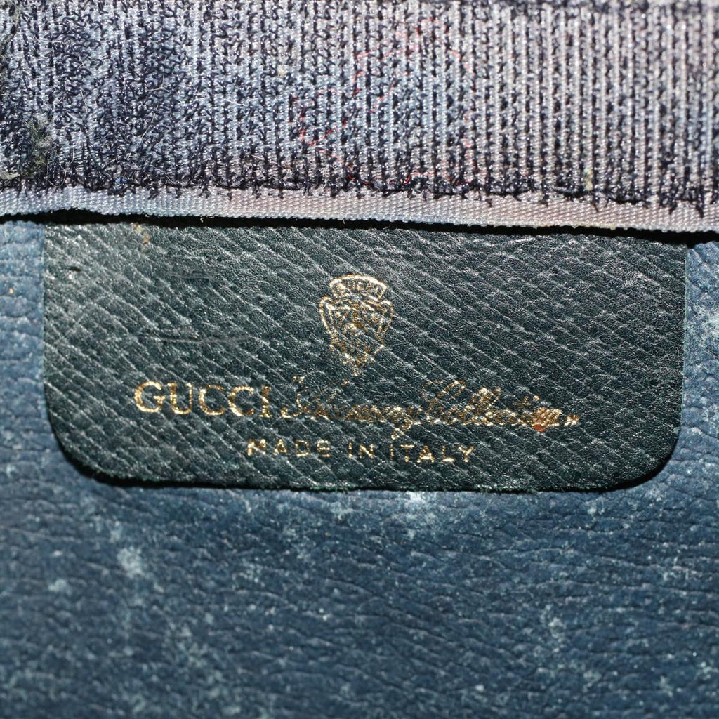 GUCCI GG Canvas Sherry Line Clutch Bag Gray Red Navy 64.014.2125.23  44752
