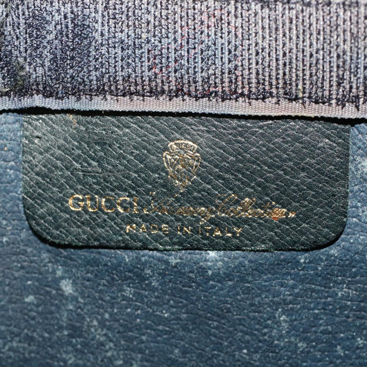 GUCCI GG Canvas Sherry Line Clutch Bag Gray Red Navy 64.014.2125.23  44752