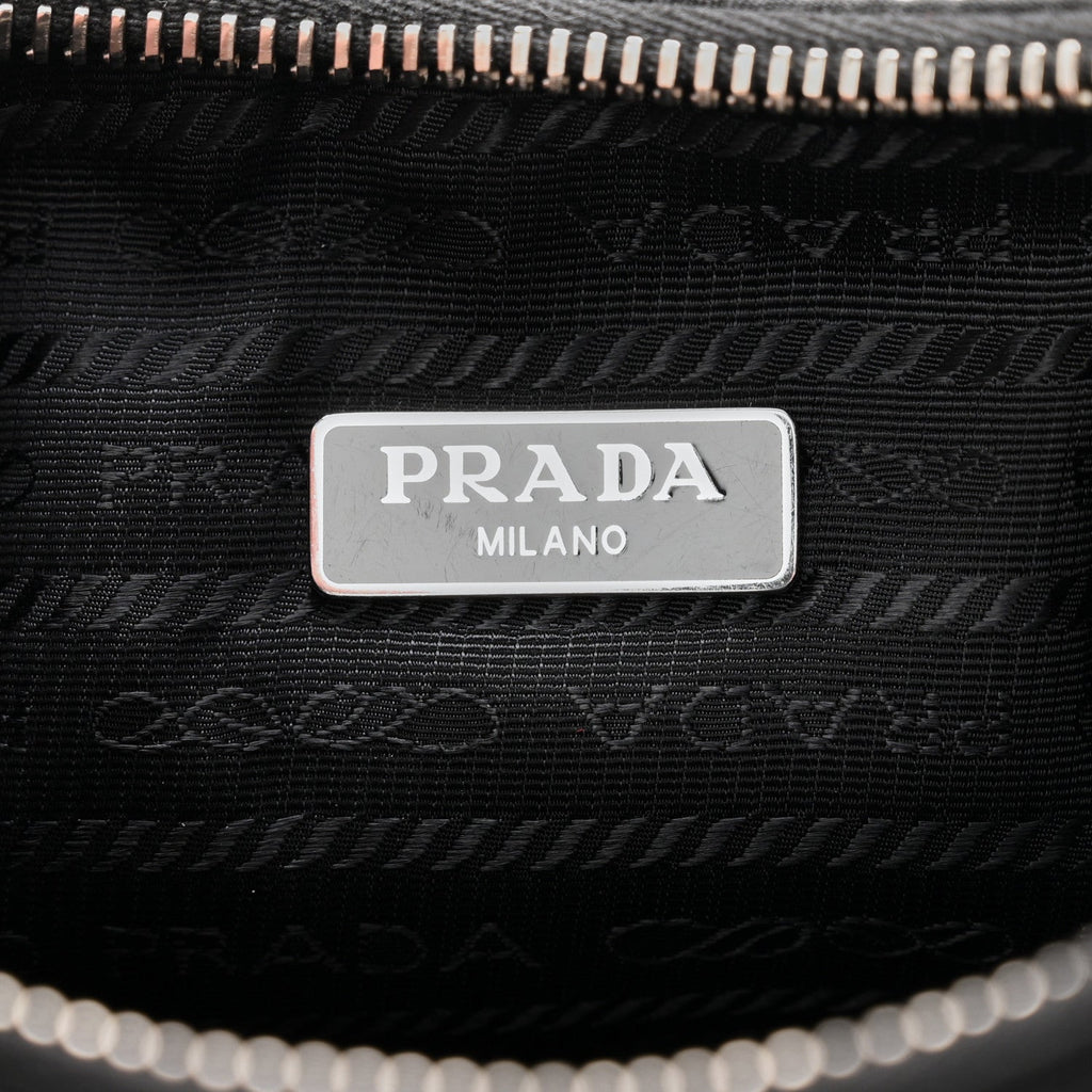 Prada Tessuto Nylon Saffiano Mini Re-Edition 2005 Bag Black