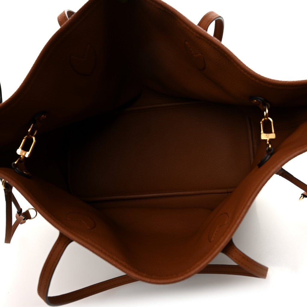 Louis Vuitton Monogram Calfskin Neo Neverfull Inside Out MM Tan