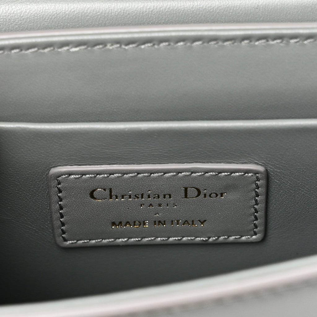 Christian Dior Box Calfskin 30 Montaigne Box Bag Stone Grey