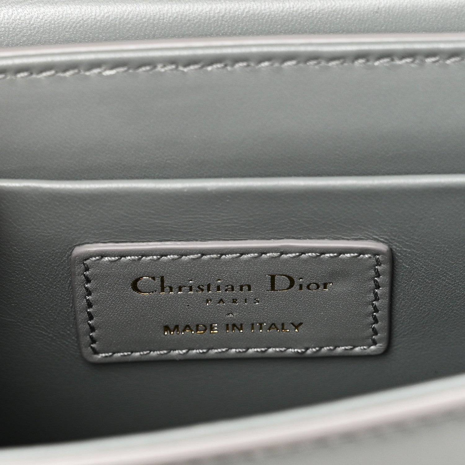 Christian Dior Box Calfskin 30 Montaigne Box Bag Stone Grey