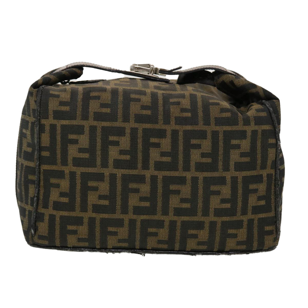 FENDI Zucca Canvas Hand Bag Black Brown  44805