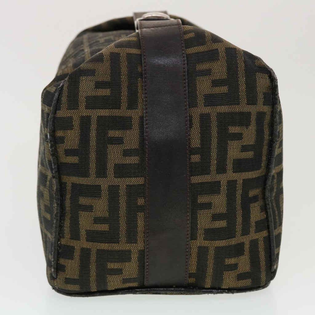 FENDI Zucca Canvas Hand Bag Black Brown  44805