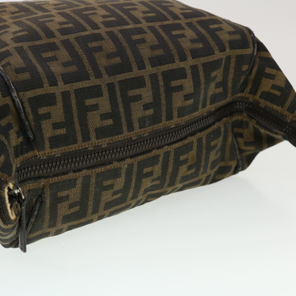 FENDI Zucca Canvas Hand Bag Black Brown  44805