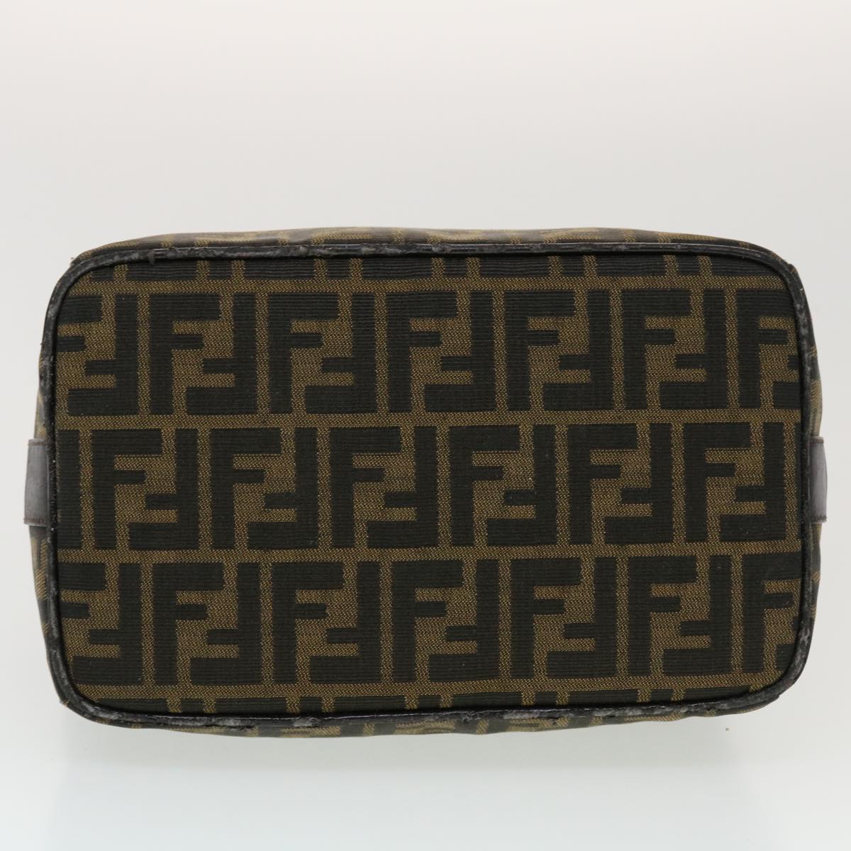 FENDI Zucca Canvas Hand Bag Black Brown  44805