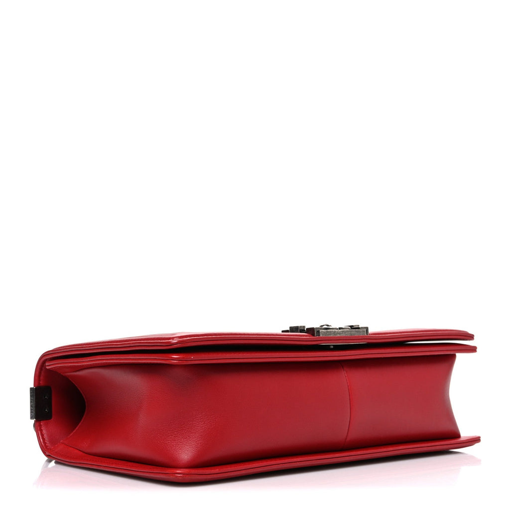 Chanel Lambskin Quilted New Medium Boy Flap Red