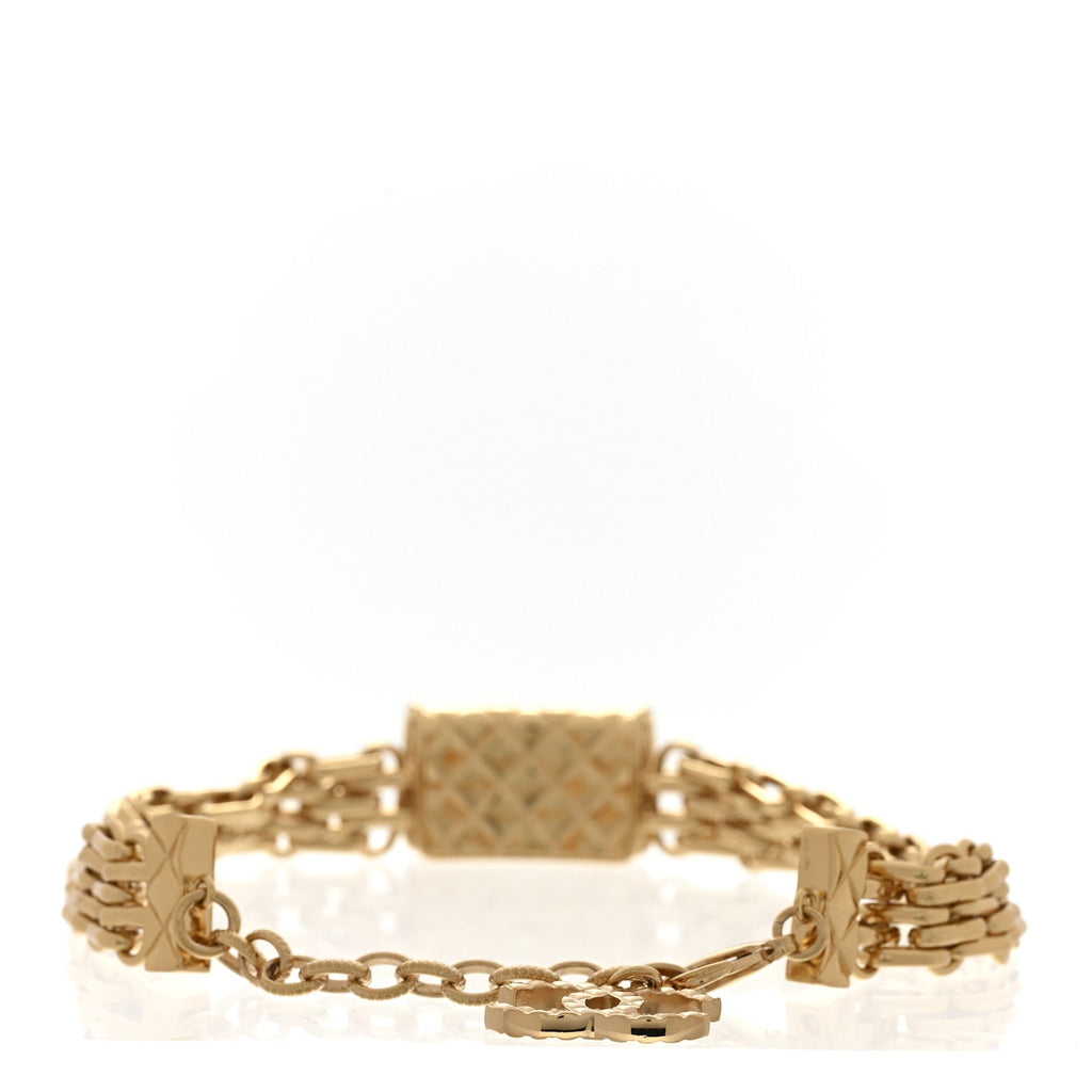 Metal CC Chain Flap Bag Choker Necklace Gold
