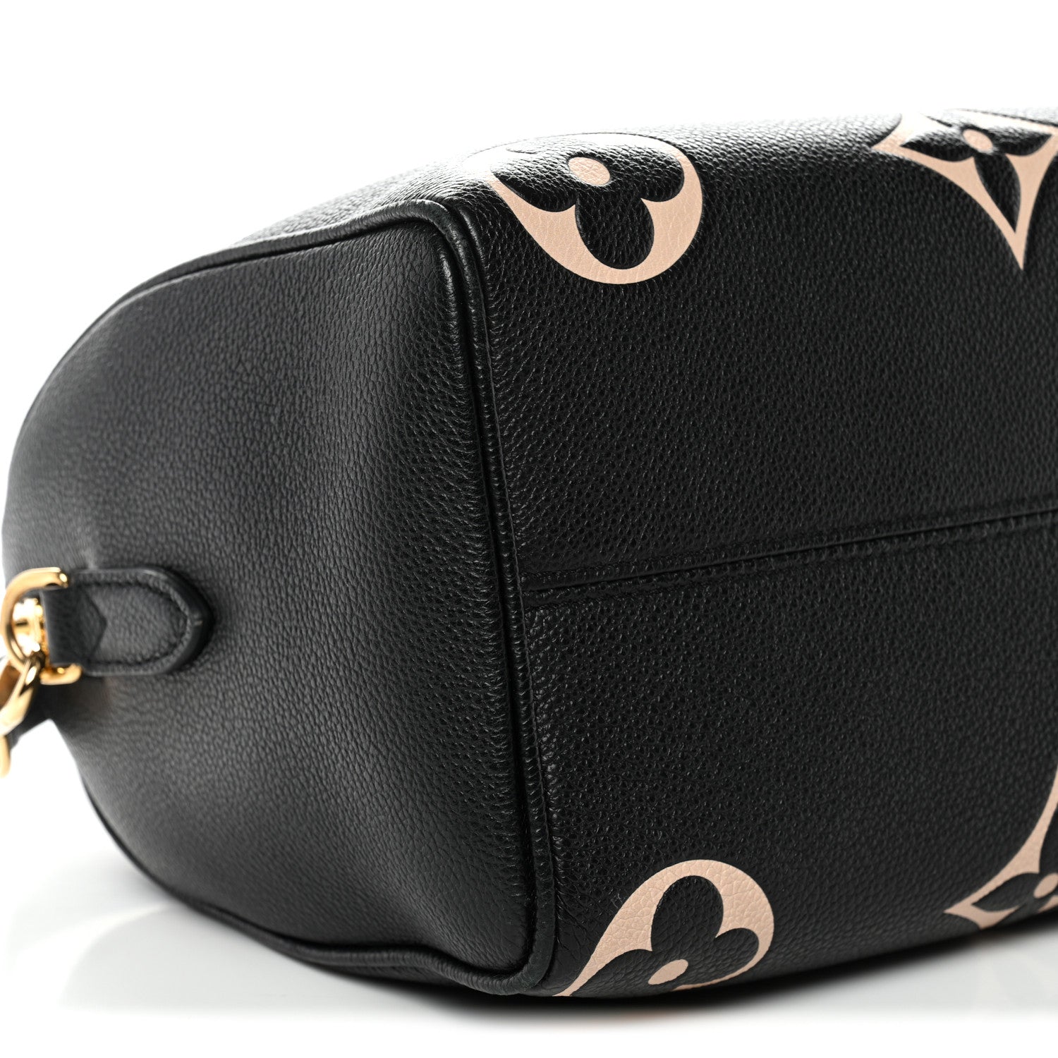 Louis Vuitton Empreinte Monogram Giant Speedy Bandouliere 25 Black Beige