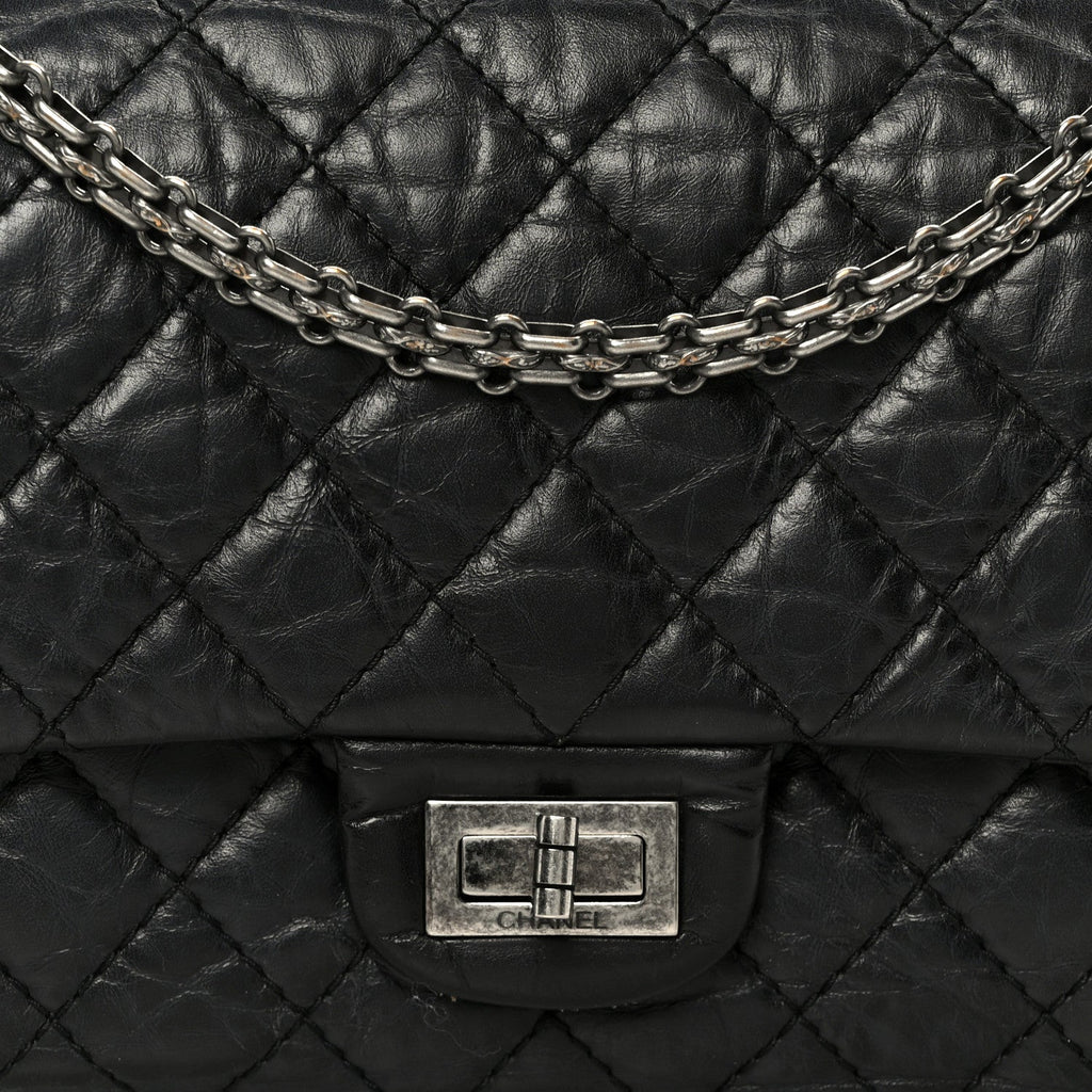 Chanel Aged Calfskin Quilted 2.55 Reissue 225 Flap Black
