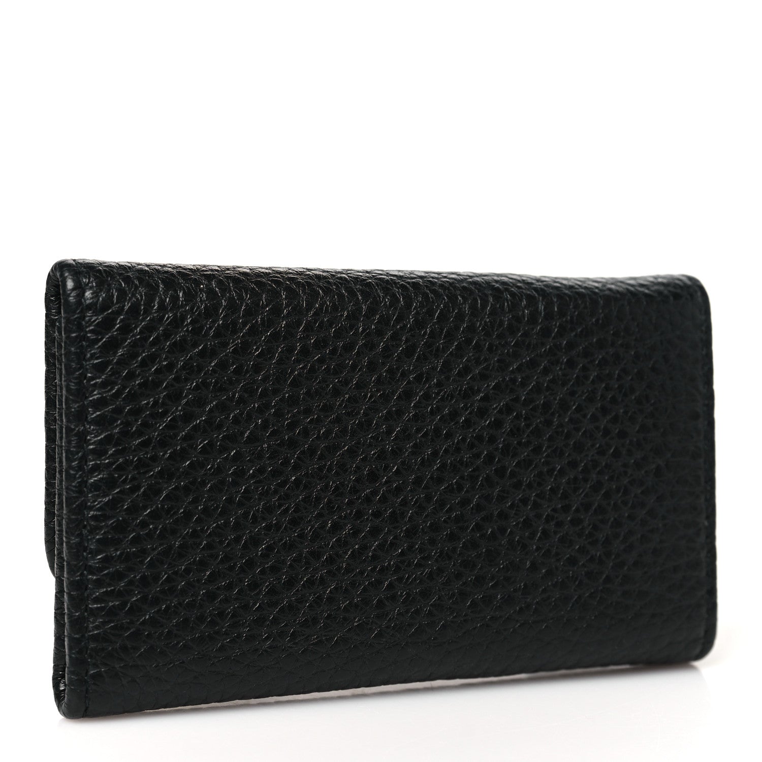 Prada Vitello Grain Move 6 Key Holder Black