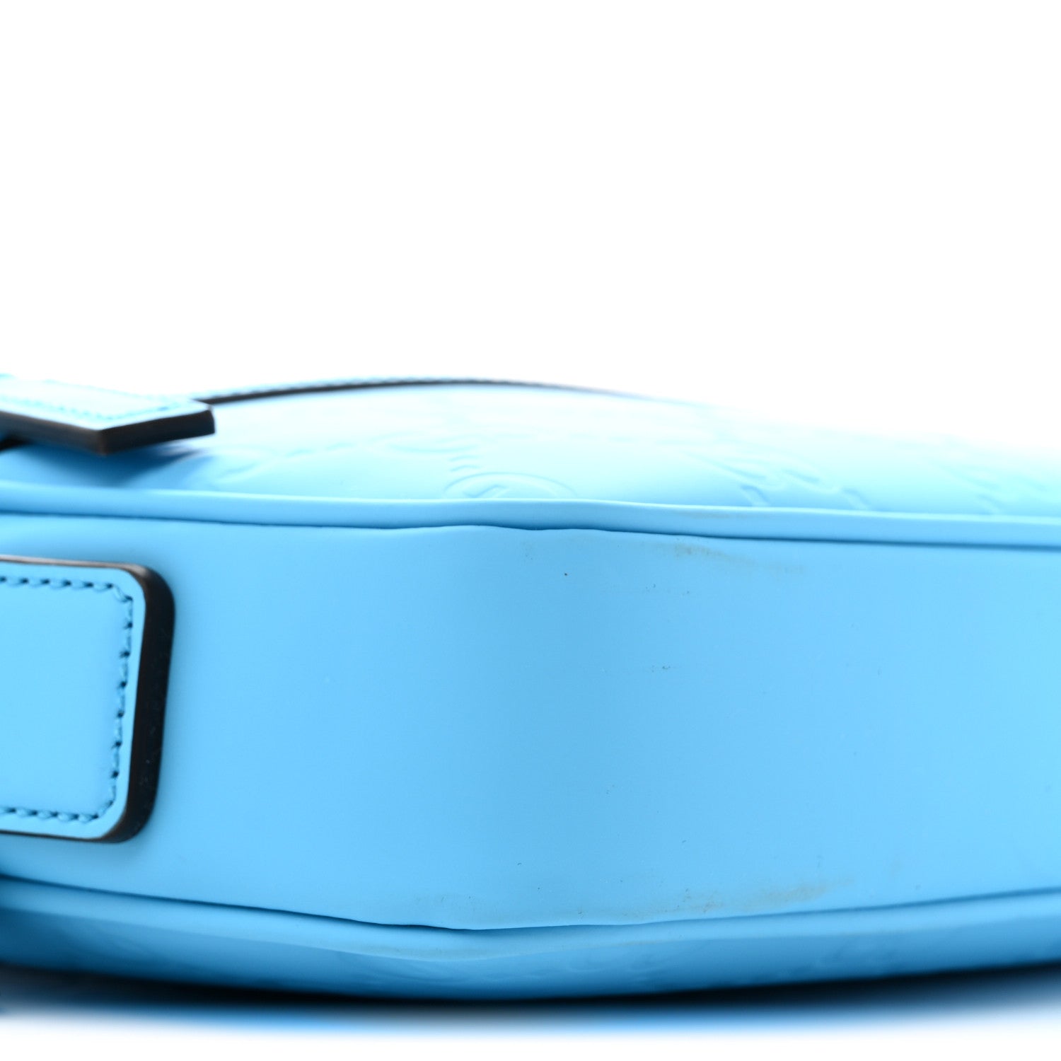 Gucci Rubber Effect Monogram GG Crossbody Bag Bright Blue