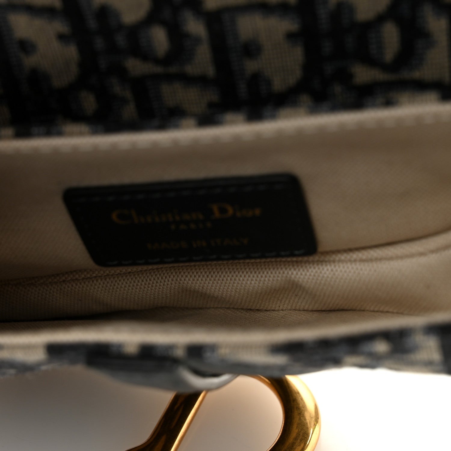 Christian Dior Oblique Mini Saddle Bag Blue