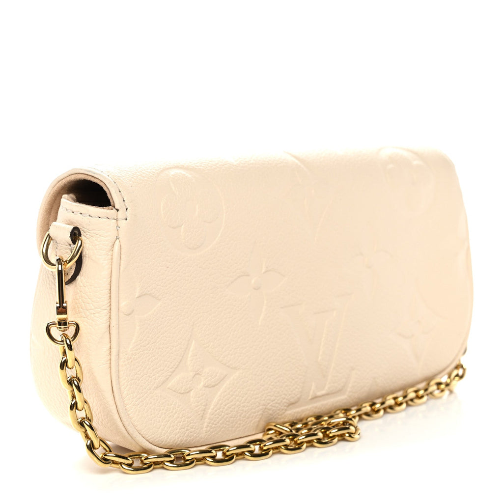 Louis Vuitton Empreinte Monogram Giant Ivy Wallet On Chain Cream