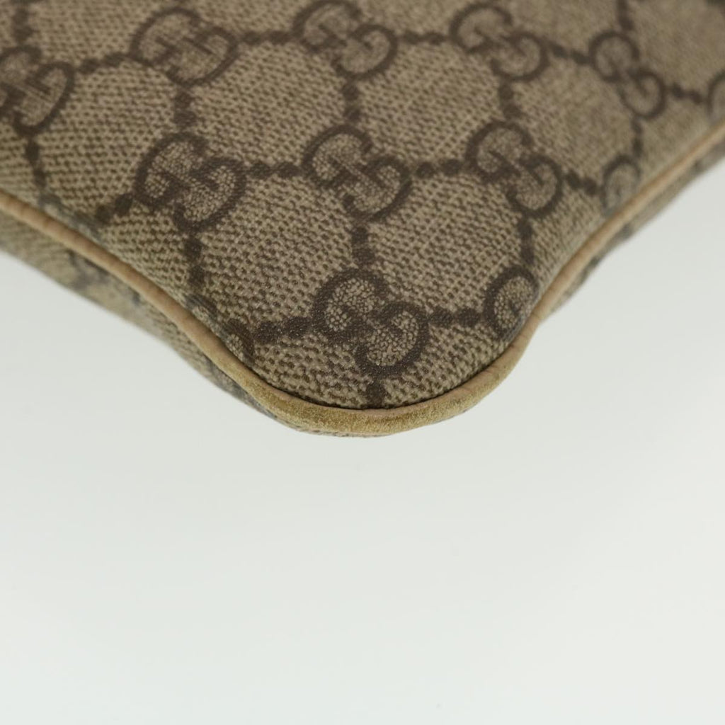 GUCCI GG Canvas Hand Bag PVC Leather Beige  44975