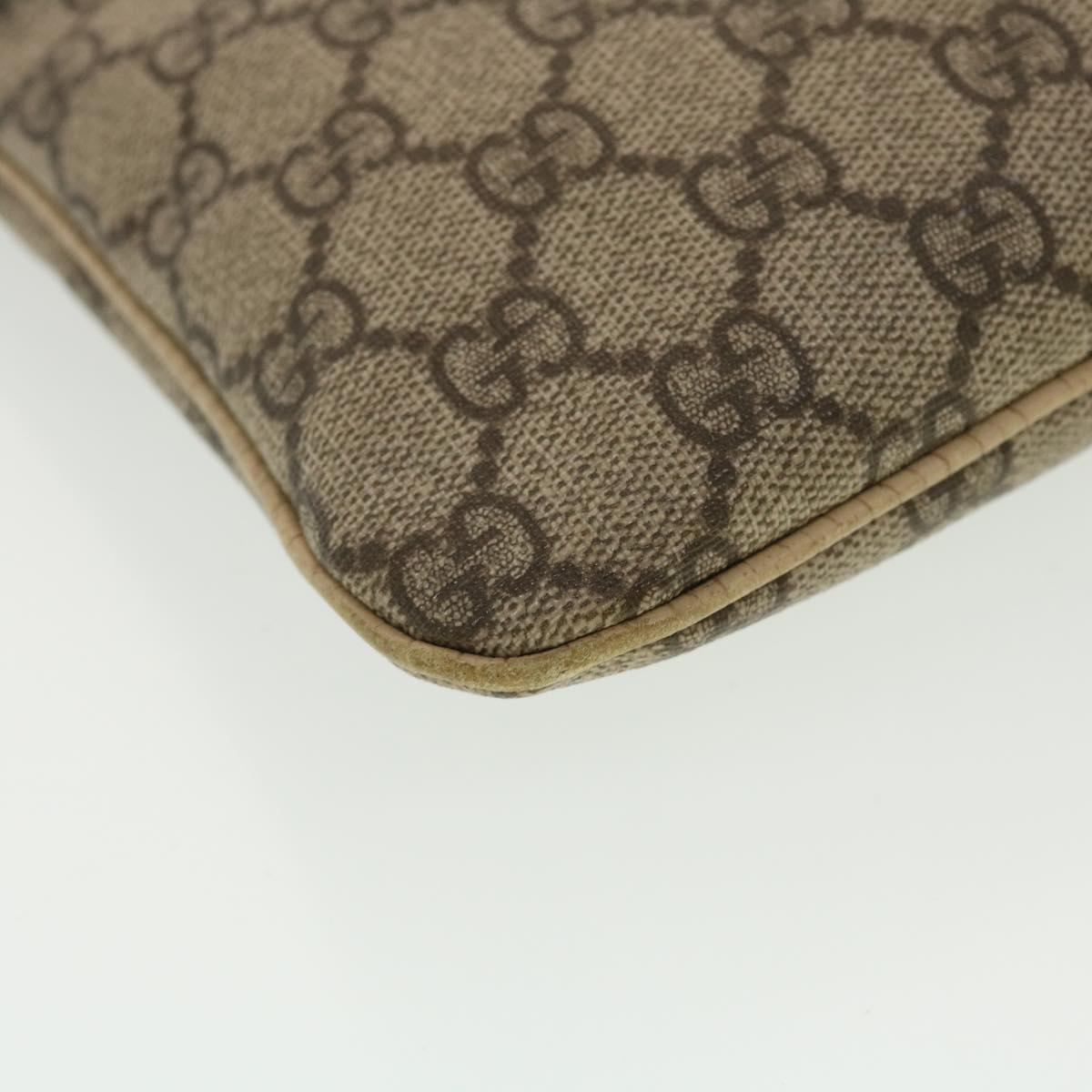 GUCCI GG Canvas Hand Bag PVC Leather Beige  44975