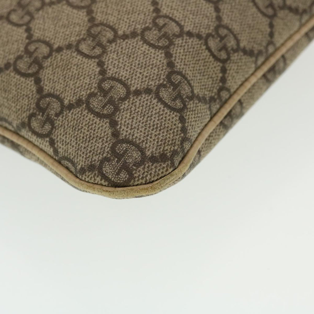 GUCCI GG Canvas Hand Bag PVC Leather Beige  44975