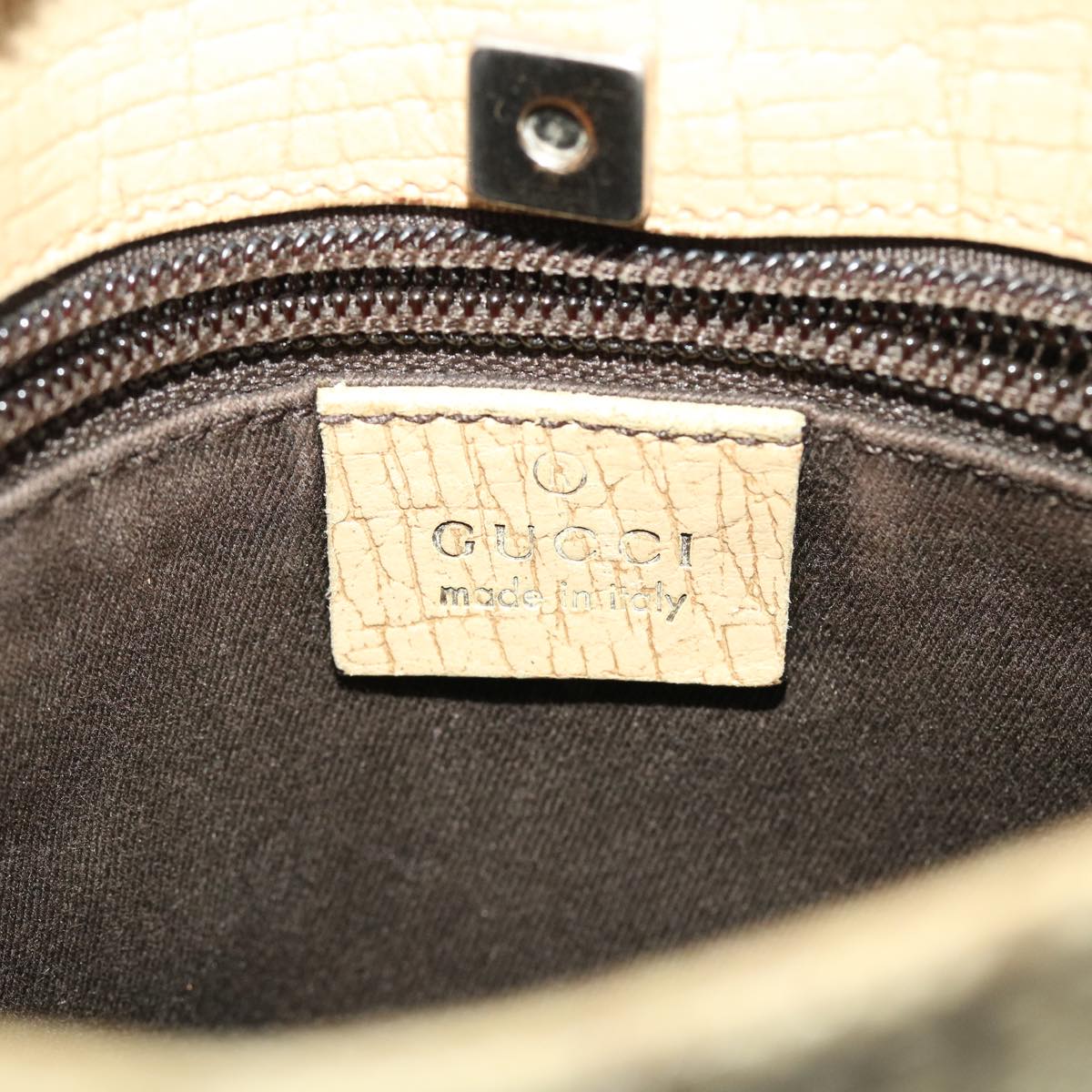 GUCCI GG Canvas Hand Bag PVC Leather Beige  44975