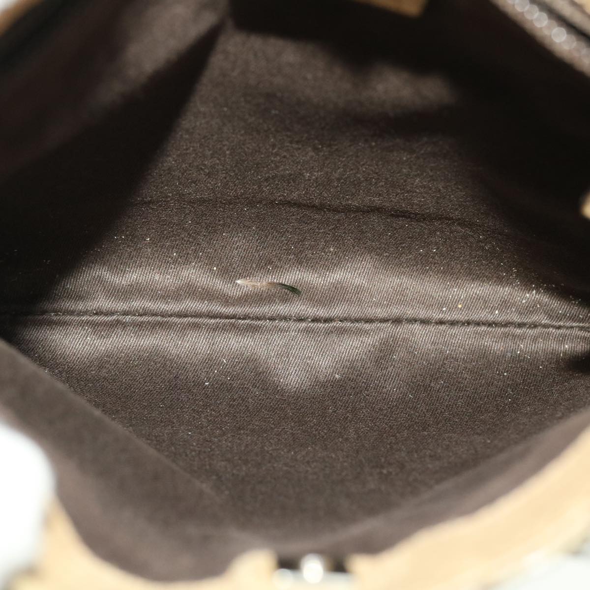 GUCCI GG Canvas Hand Bag PVC Leather Beige  44975