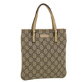 GUCCI GG Canvas Hand Bag PVC Leather Beige  44975