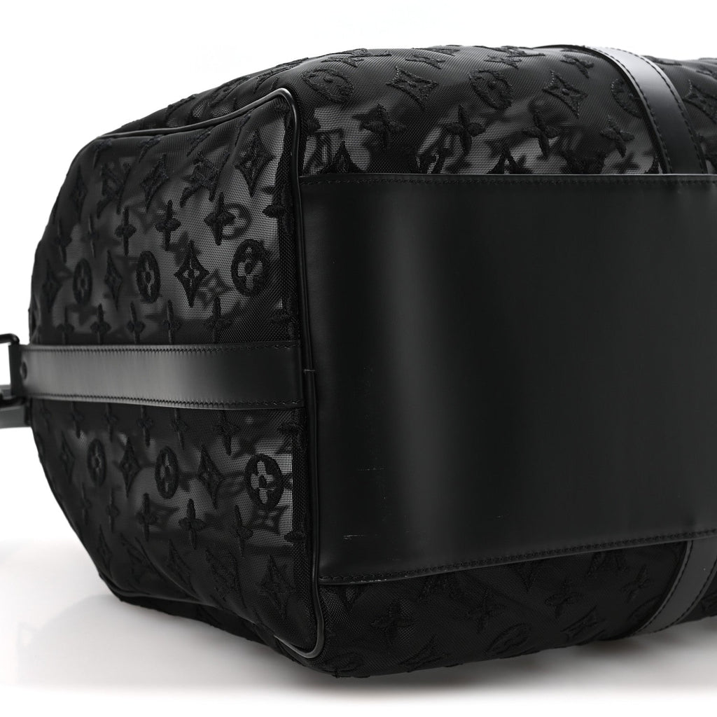 Louis Vuitton Monogram See Through Keepall Bandouliere 50 Black