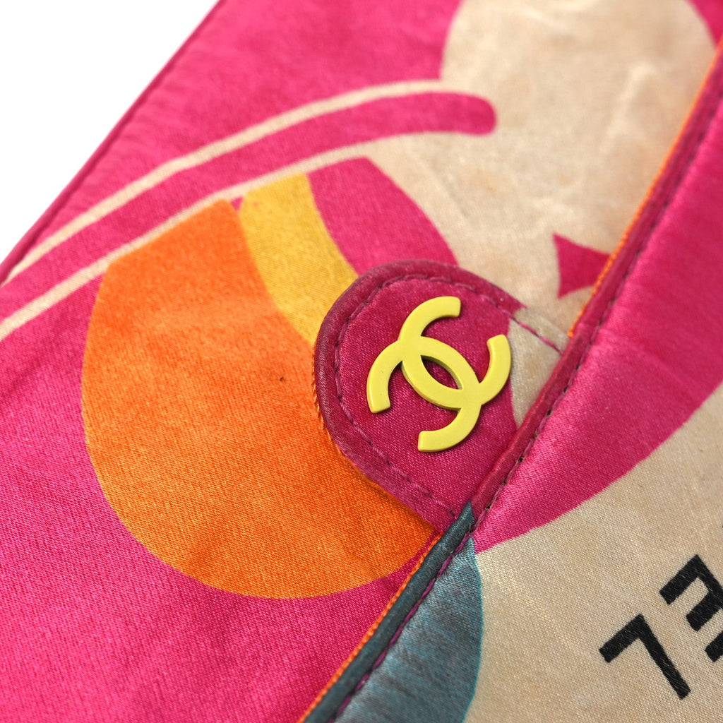 Chanel Satin Mini Convertible Flap Pink Multicolor