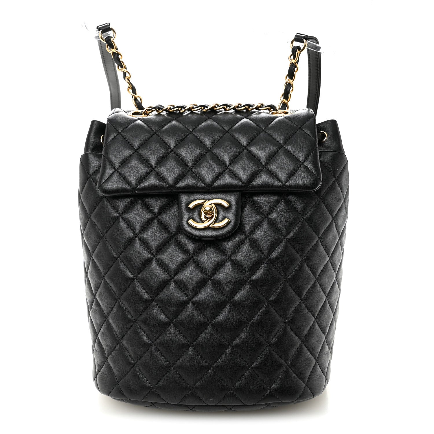 Chanel Lambskin Quilted Small Urban Spirit Backpack Black