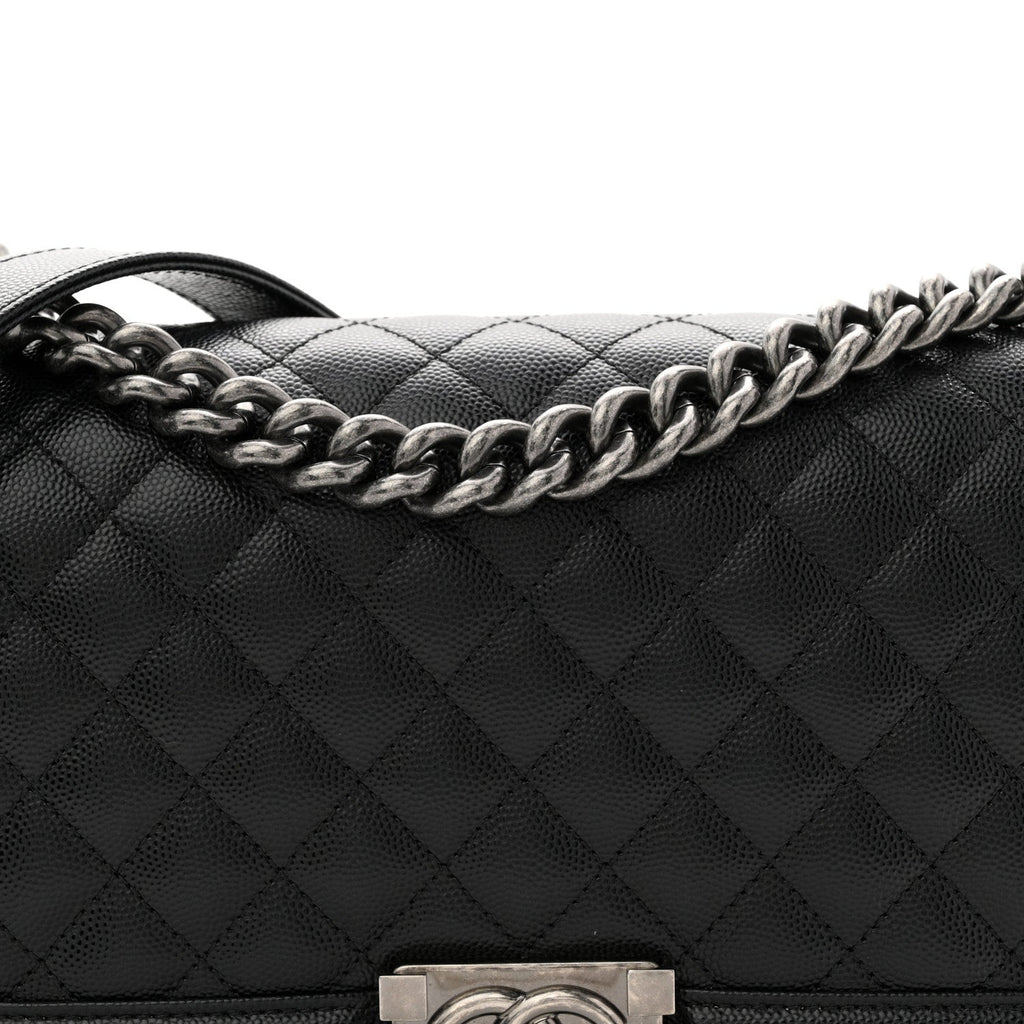 Chanel Caviar Quilted Medium Boy Flap Black