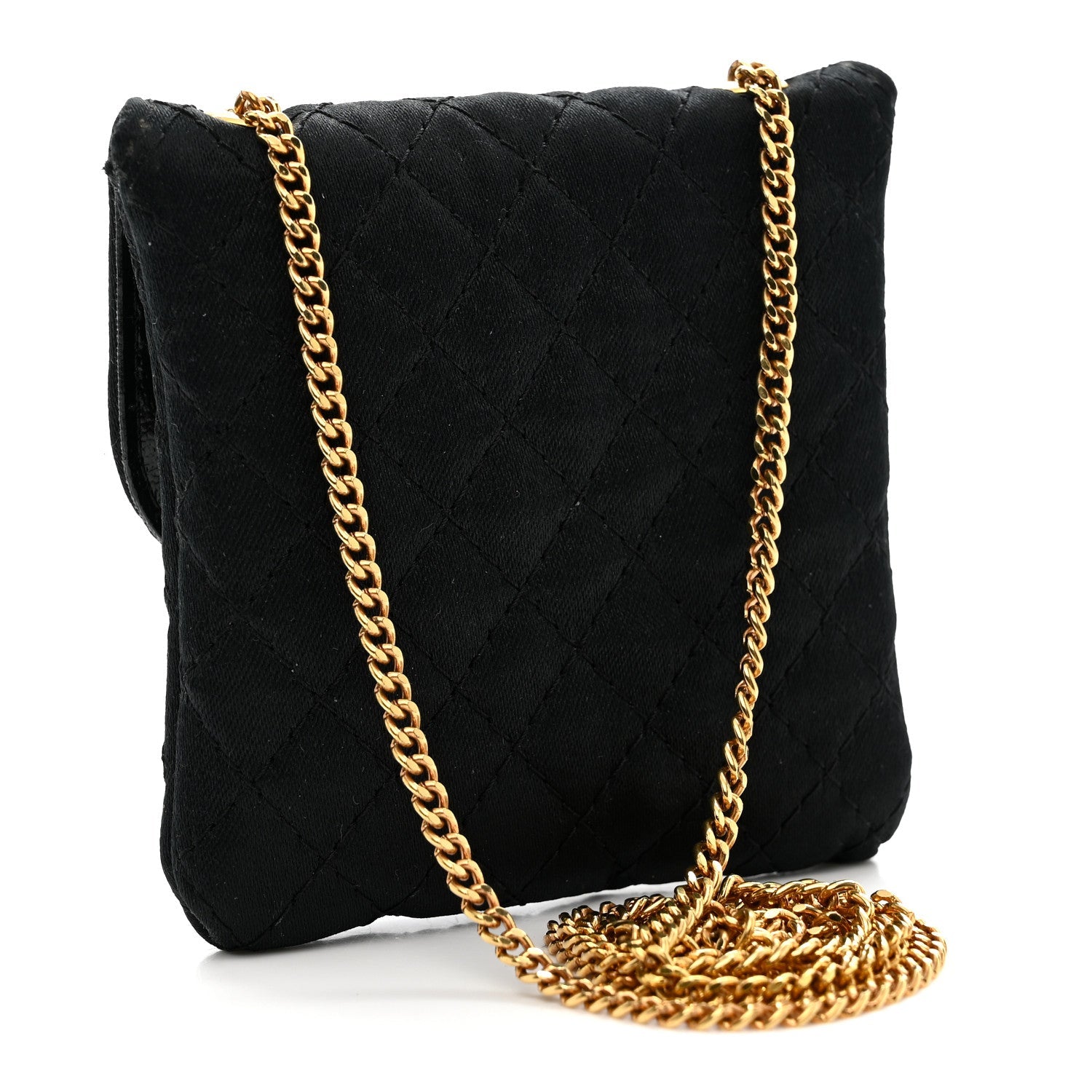 Chanel Jersey Quilted Micro Flap Bag Black