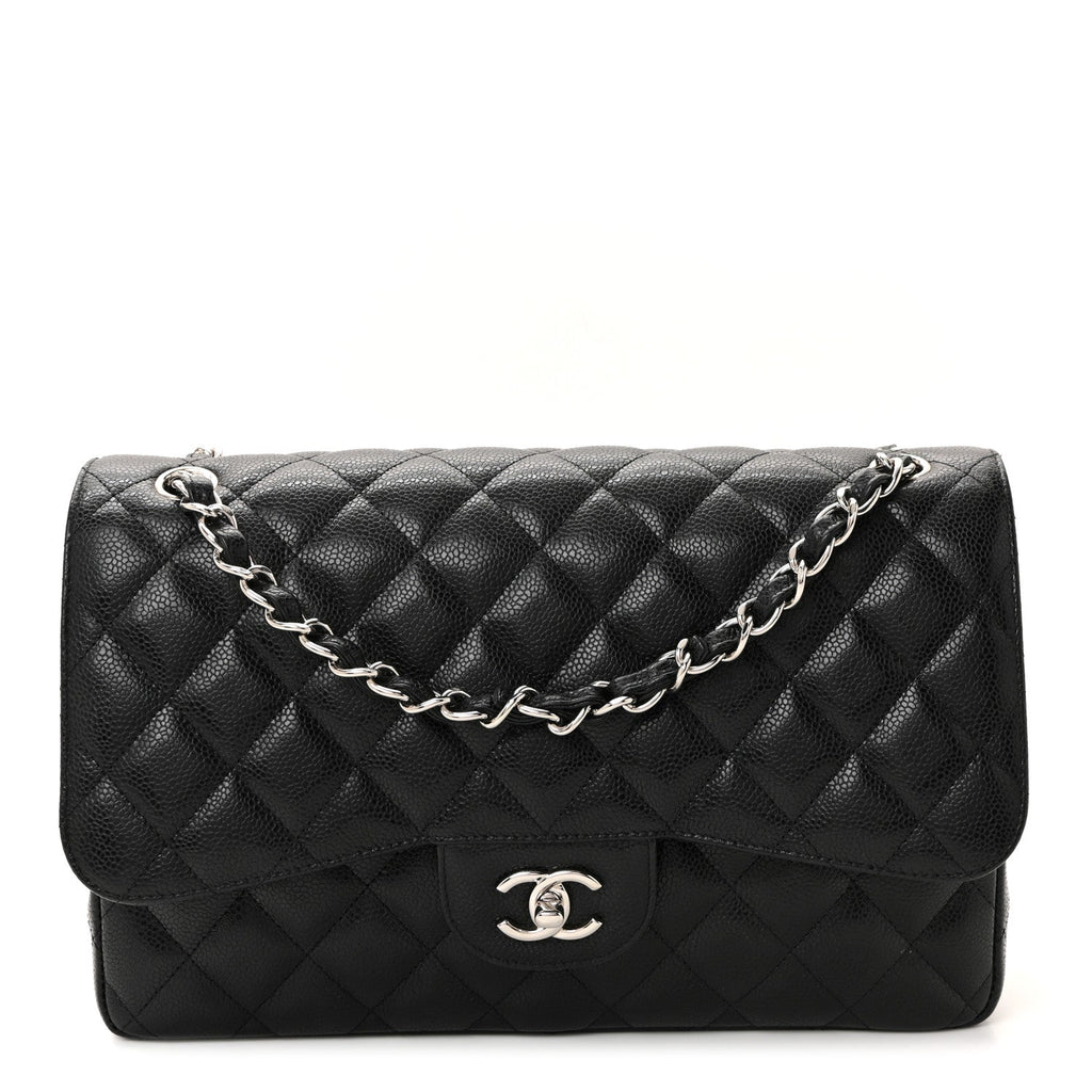 Chanel Caviar Quilted Jumbo Double Flap Black