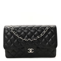 Chanel Caviar Quilted Jumbo Double Flap Black