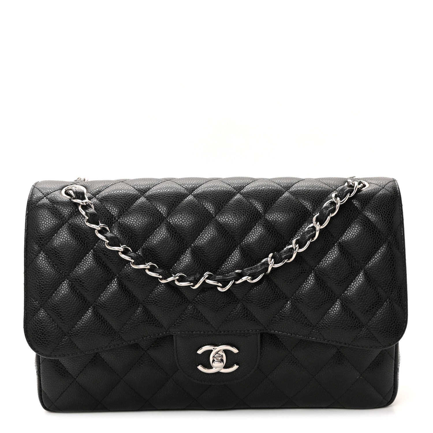 Chanel Caviar Quilted Jumbo Double Flap Black