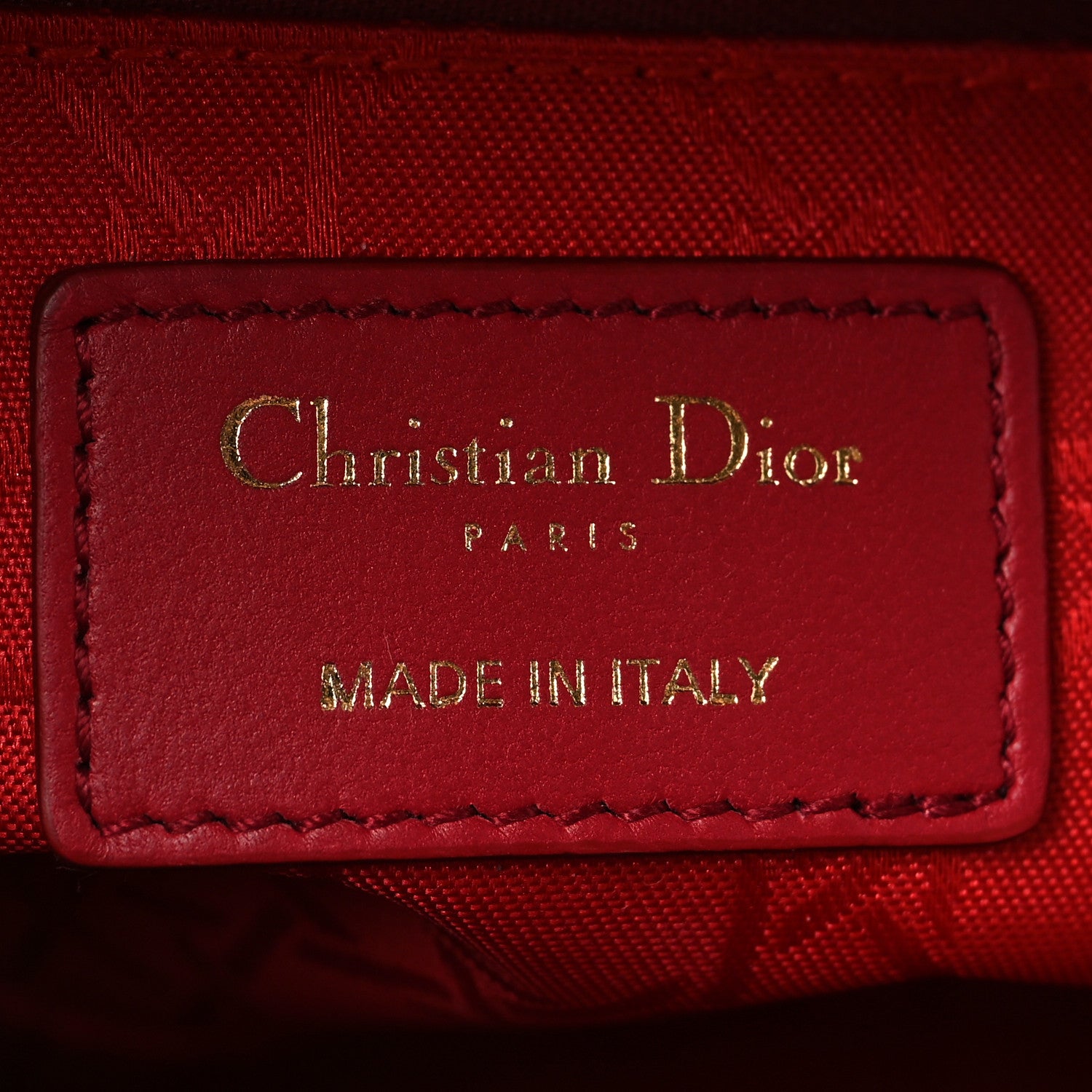 Christian Dior Lambskin Cannage Small My ABCDior Lady Dior Red