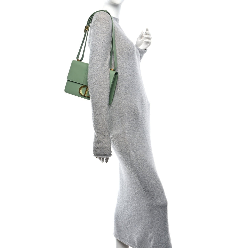 Christian Dior Smooth Calfskin 30 Montaigne Flap Bag Mint Green