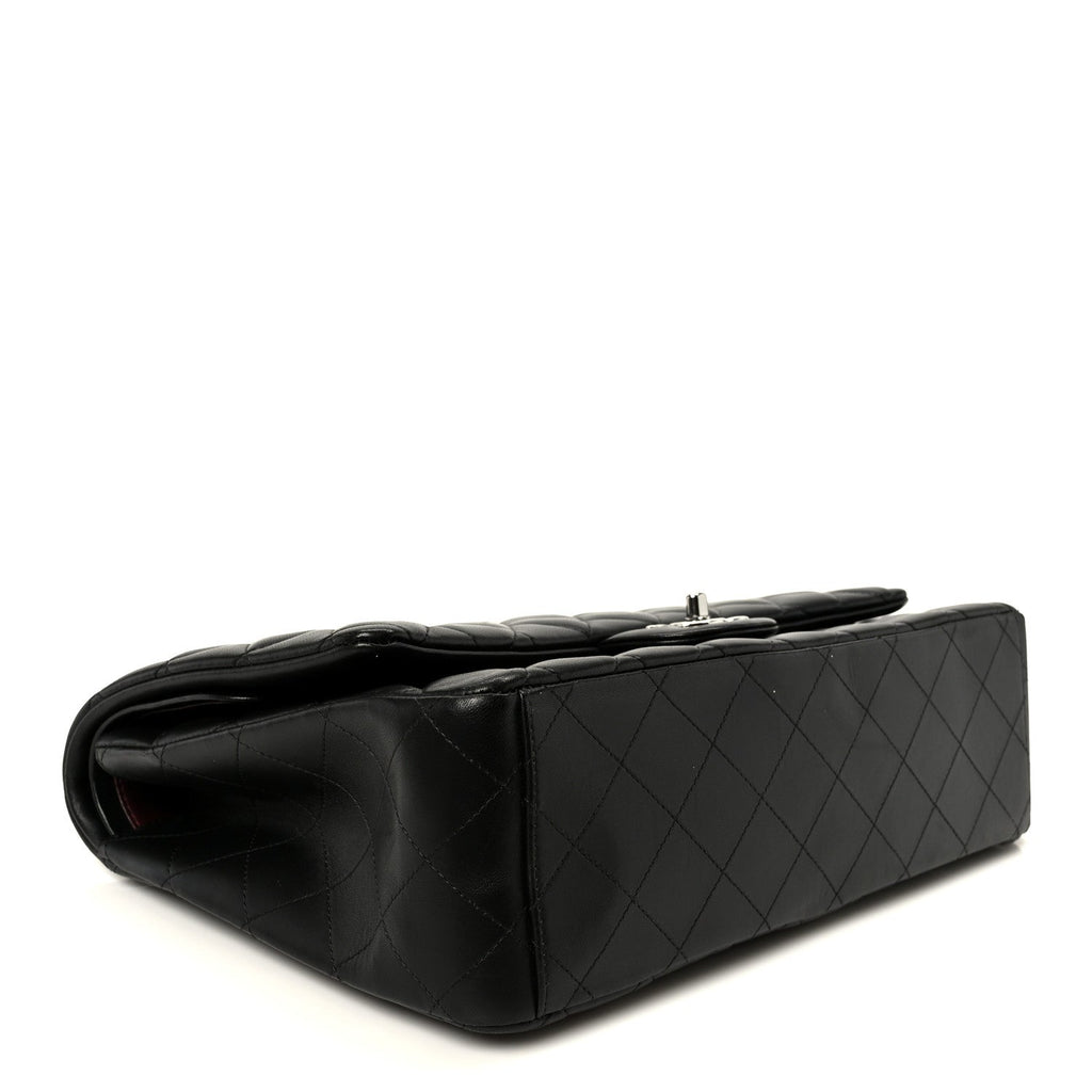 Chanel Lambskin Quilted Maxi Double Flap Black