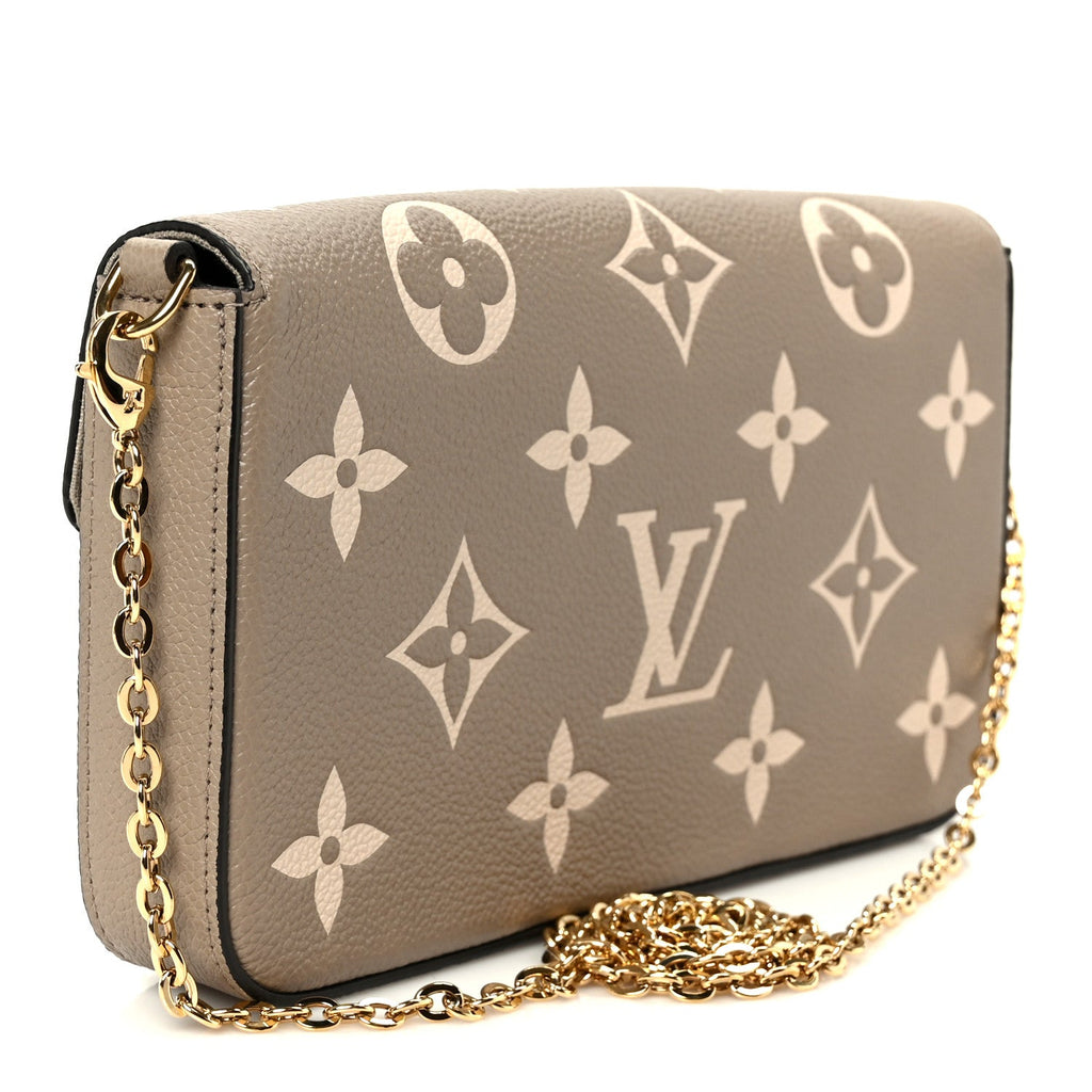 Louis Vuitton Empreinte Monogram Giant Felicie Pochette Tourterelle Creme