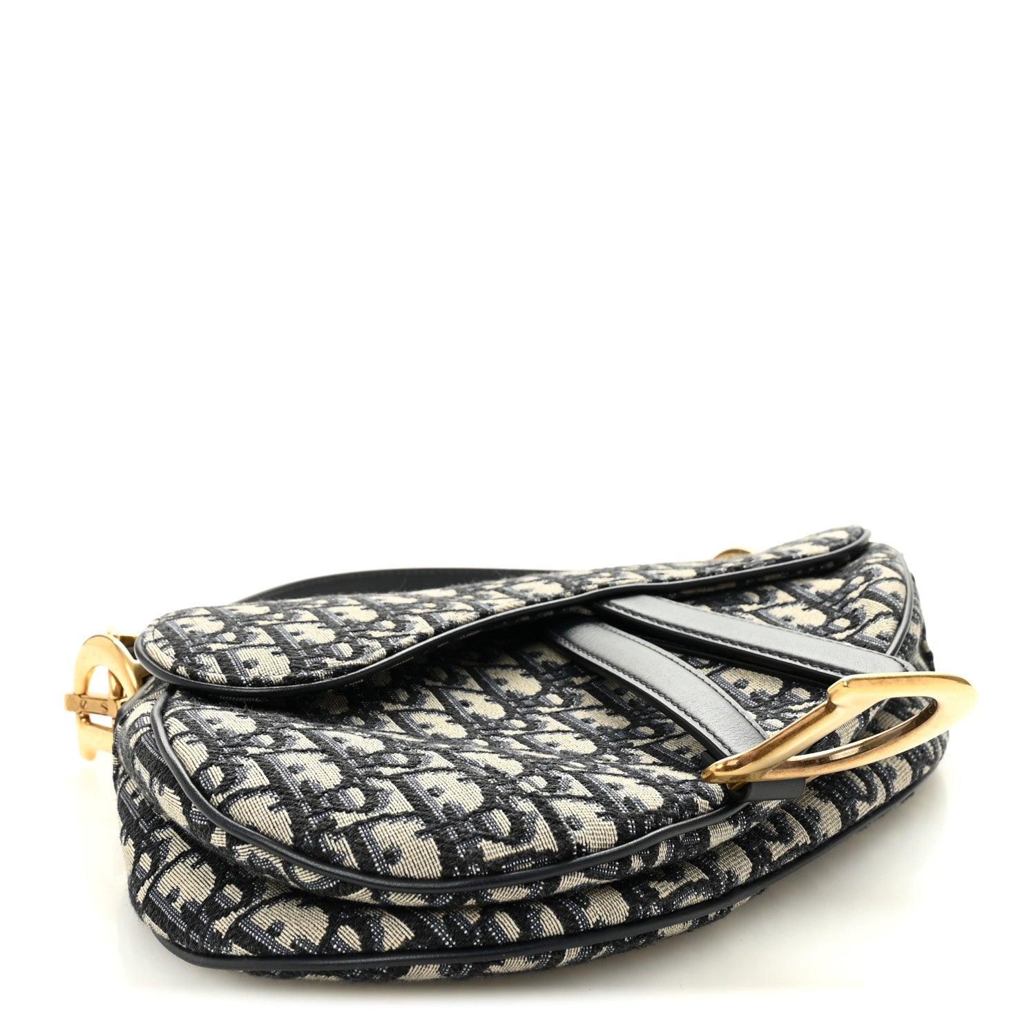 Christian Dior Oblique Saddle Bag Blue