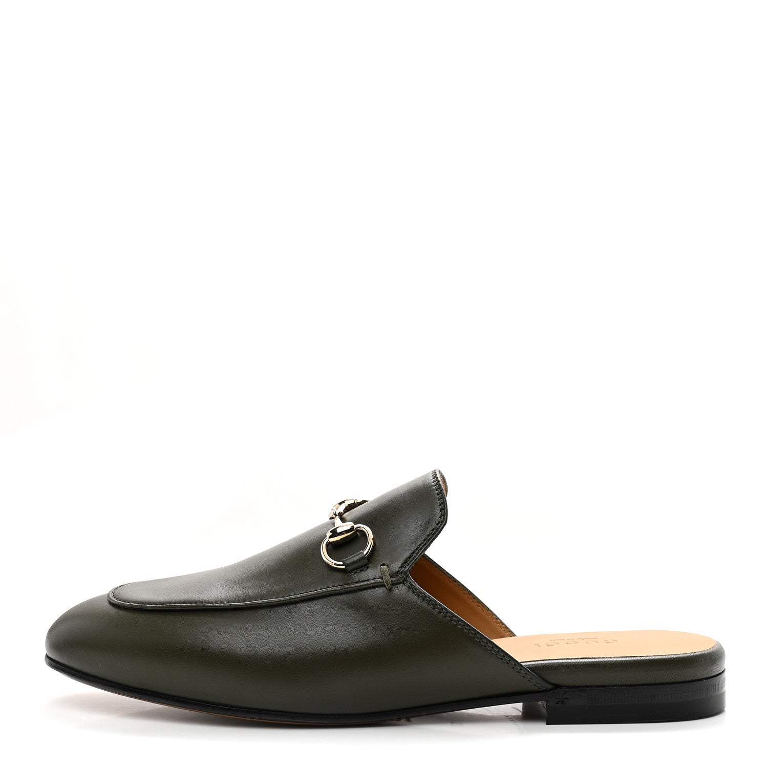 Gucci Calfskin Womens Princetown Slippers 37 Luscious Green