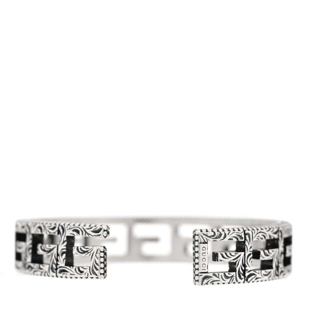 Gucci Sterling Silver Square G Motif Cuff Bracelet