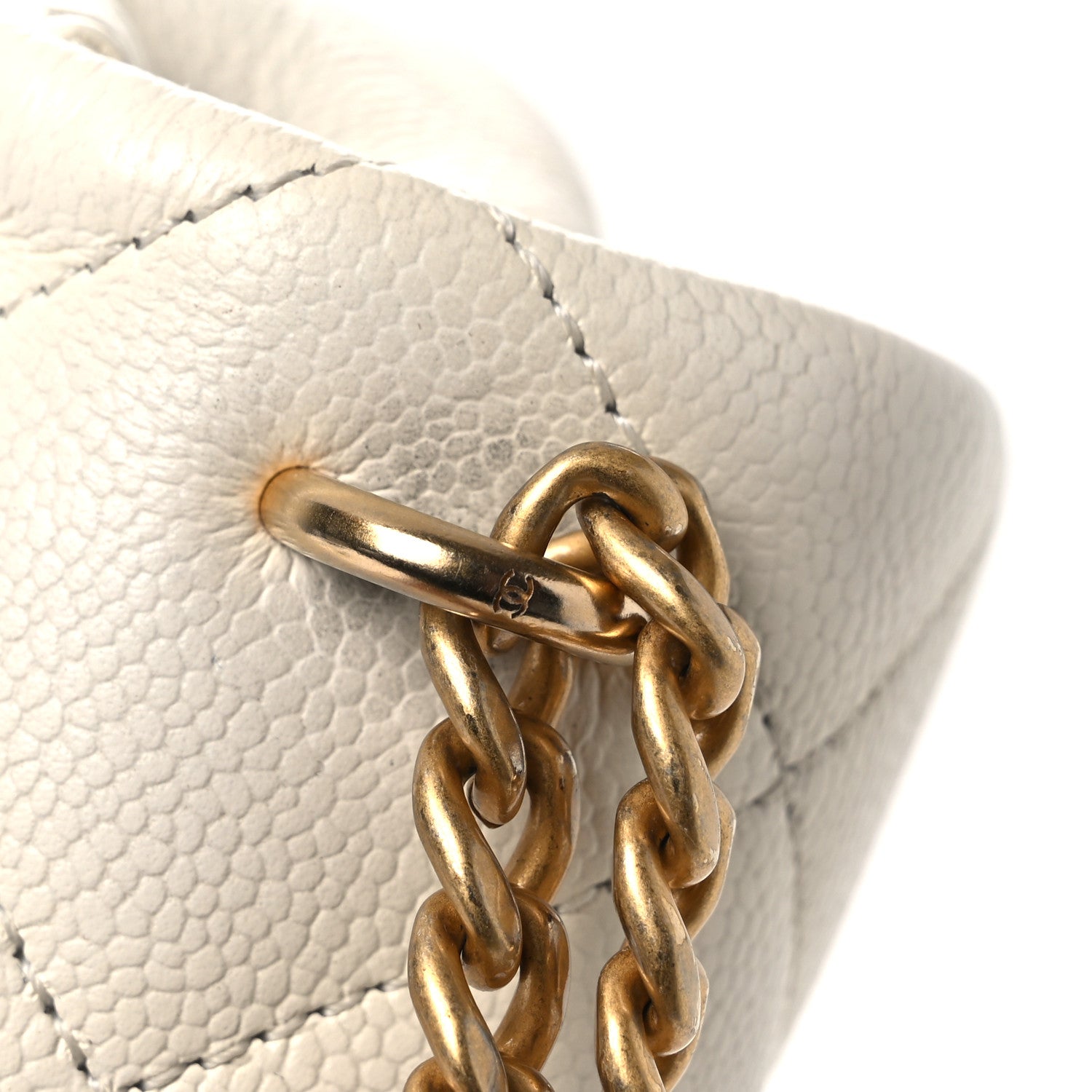 Chanel Caviar Quilted Mini Sweetheart Flap White