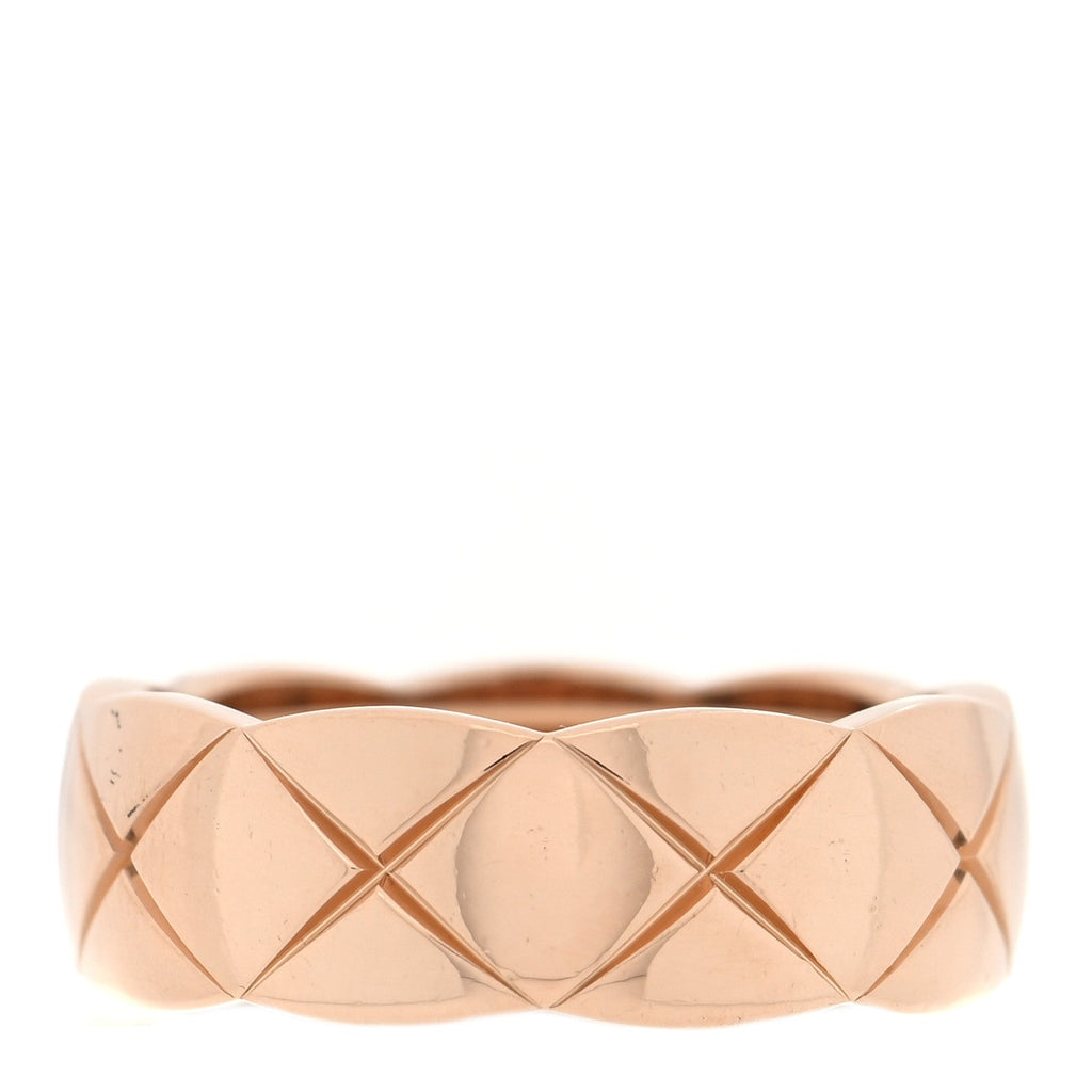18K Beige Gold Diamond Small Coco Crush Ring 53 6.5