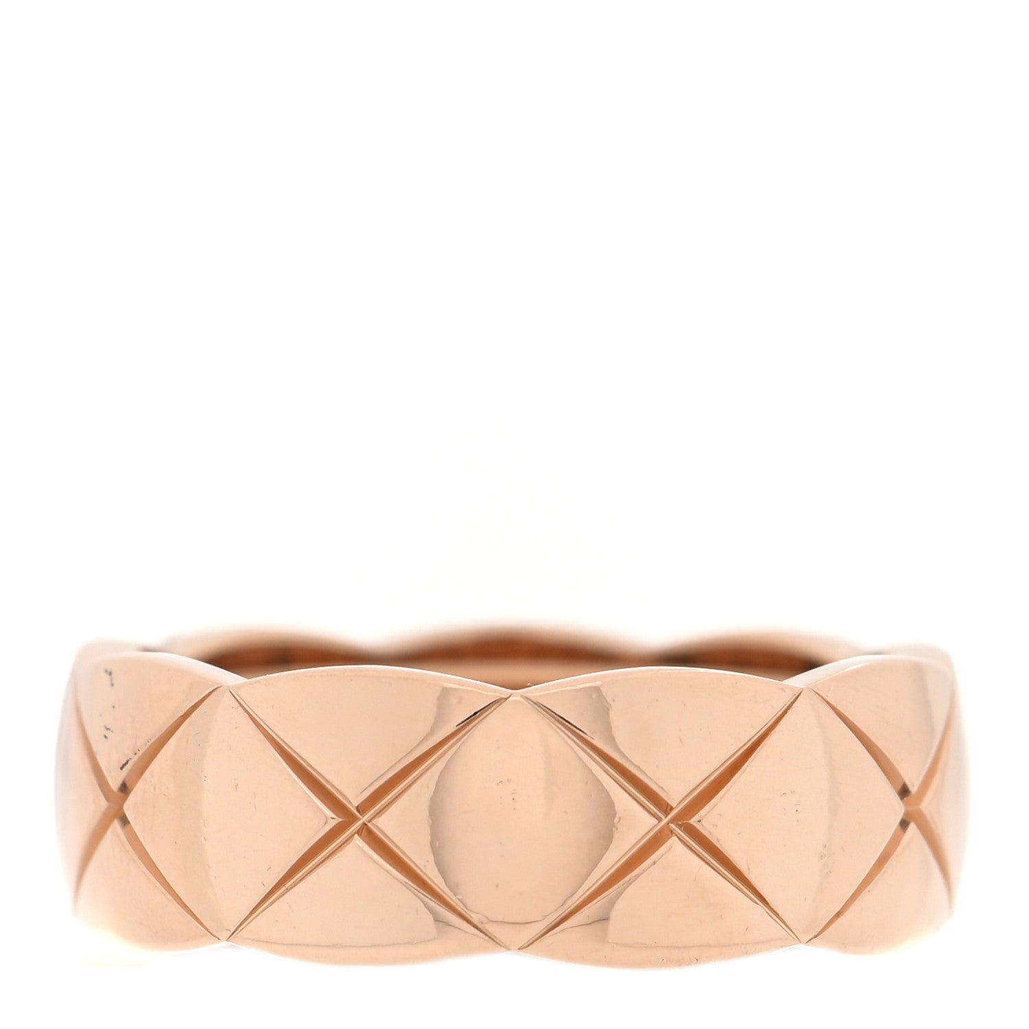18K Beige Gold Diamond Small Coco Crush Ring 53 6.5