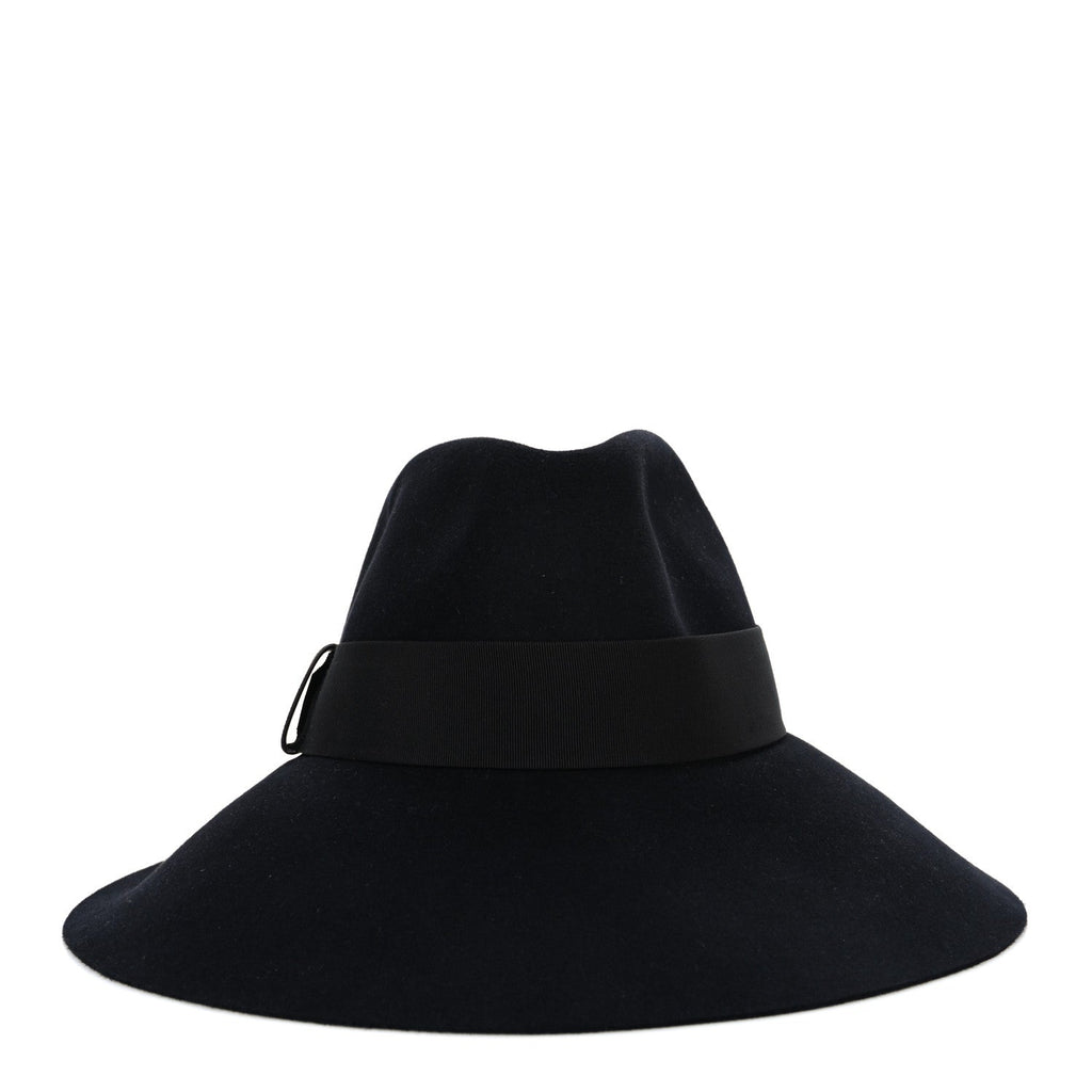 Louis Vuitton Felt Leather Monogram Fedora XL Hat Black